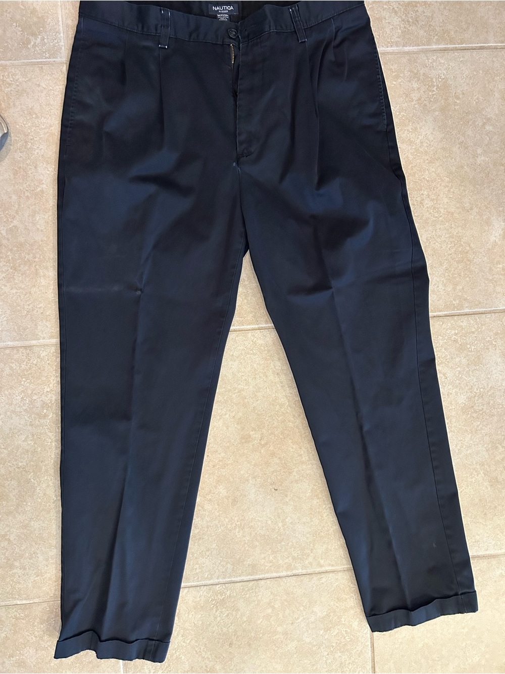 Nautica Men's Navy Straight Dress Pants